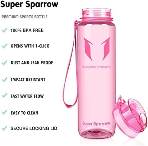 Super Sparrow BPA-frei Wasserflasche - 500ml - Ideale für Sport und Outdoor - Nachhaltig ClimatePartner certified