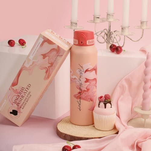 Thermosflasche UZSPACE Waldgrün Kinder 700ml Isolierte Edelstahl Trinkflasche 100% Auslaufsicher Outdoor Fitness Schule