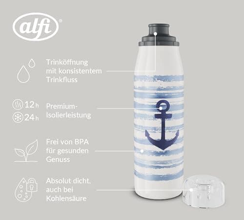 ALFI Kids ISO BOTTLE 350ml - Idas Schule der Magischen Tiere - Isoliertrinkflasche Kinder Edelstahl - hält 12 Stunden he