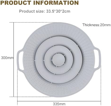 Überkochschutz & Spritzschutz aus Silikon für Universelle Topfdeckel – Kochen und Kochtiegel – BPA-frei, hitzebeständig