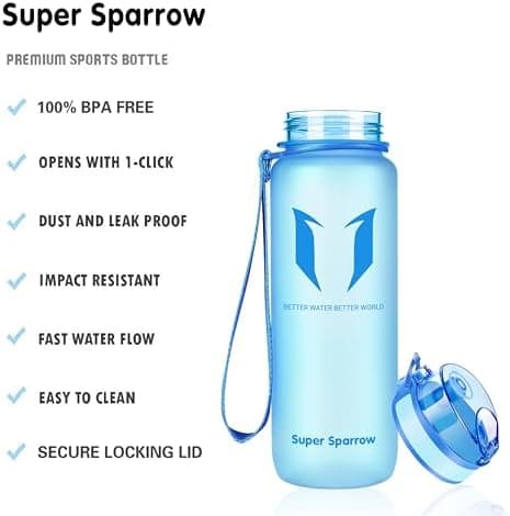 Super Sparrow BPA-frei Wasserflasche - 500ml - Ideale für Sport und Outdoor - Nachhaltig ClimatePartner certified