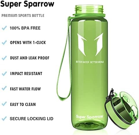 Super Sparrow BPA-frei Wasserflasche - 500ml - Ideale für Sport und Outdoor - Nachhaltig ClimatePartner certified