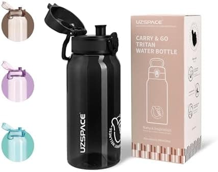 UZSPACE Kinder Trinkflasche 600ml - Sportlich, Auslaufsicher & Spülmaschinenfest zur Schule und Outdoor aktivarten für M
