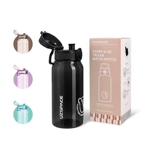 UZSPACE Kinder Trinkflasche 600ml - Sportlich, Auslaufsicher & Spülmaschinenfest zur Schule und Outdoor aktivarten für M