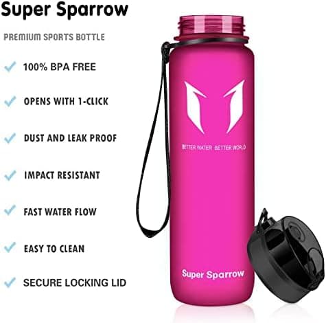 Super Sparrow BPA-frei Wasserflasche - 500ml - Ideale für Sport und Outdoor - Nachhaltig ClimatePartner certified