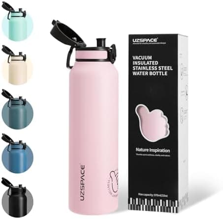 Thermosflasche UZSPACE Waldgrün Kinder 700ml Isolierte Edelstahl Trinkflasche 100% Auslaufsicher Outdoor Fitness Schule