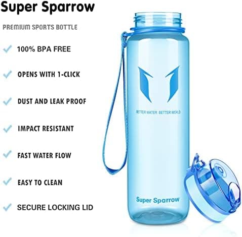Super Sparrow BPA-frei Wasserflasche - 500ml - Ideale für Sport und Outdoor - Nachhaltig ClimatePartner certified