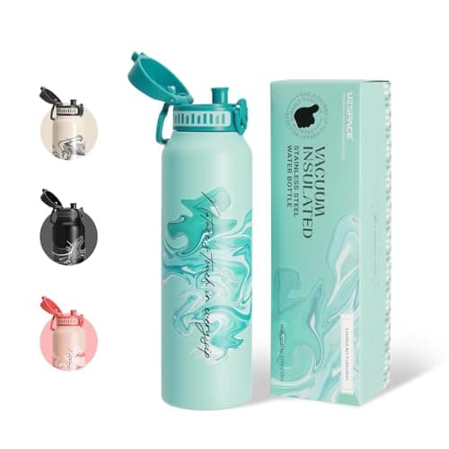 Thermosflasche UZSPACE Waldgrün Kinder 700ml Isolierte Edelstahl Trinkflasche 100% Auslaufsicher Outdoor Fitness Schule
