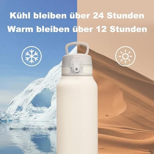 Thermosflasche UZSPACE Waldgrün Kinder 700ml Isolierte Edelstahl Trinkflasche 100% Auslaufsicher Outdoor Fitness Schule