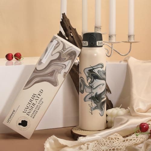 Thermosflasche UZSPACE Waldgrün Kinder 700ml Isolierte Edelstahl Trinkflasche 100% Auslaufsicher Outdoor Fitness Schule