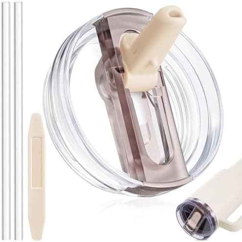 Stanley Cup Deckel Auslaufsicher Dicht + Stanley Flip Straw Deckel + 360°-Reinigung (A-Rose Quartz, 40oz/1.18L)  
Stanle