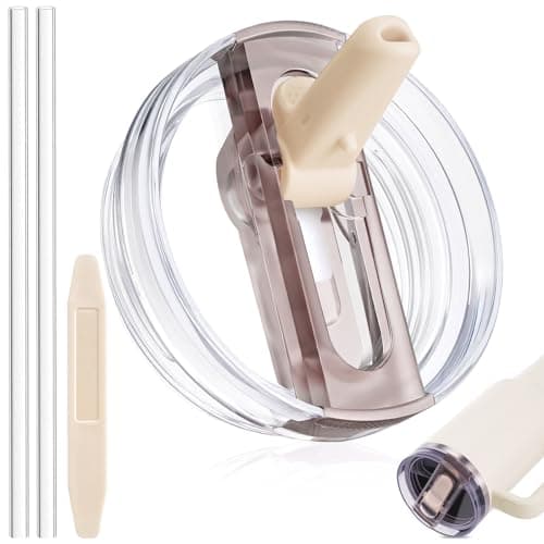 Stanley Cup Deckel Auslaufsicher Dicht + Stanley Flip Straw Deckel + 360°-Reinigung (A-Rose Quartz, 40oz/1.18L)  
Stanle