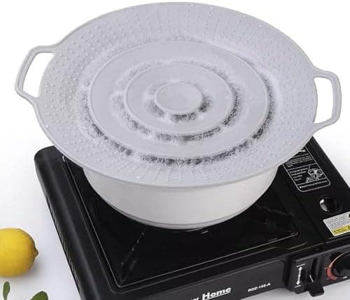 Überkochschutz & Spritzschutz aus Silikon für Universelle Topfdeckel – Kochen und Kochtiegel – BPA-frei, hitzebeständig