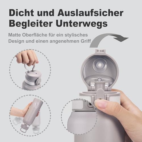 Thermosflasche UZSPACE Waldgrün Kinder 700ml Isolierte Edelstahl Trinkflasche 100% Auslaufsicher Outdoor Fitness Schule