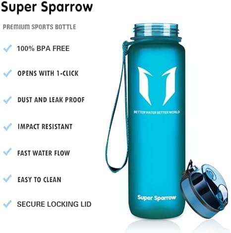 Super Sparrow BPA-frei Wasserflasche - 500ml - Ideale für Sport und Outdoor - Nachhaltig ClimatePartner certified