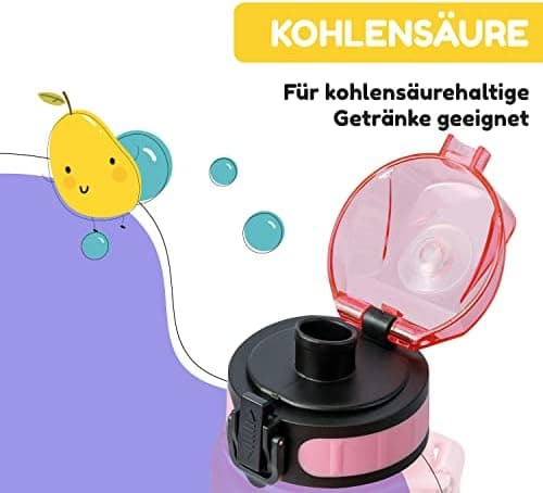 SCHMATZFATZ Trinkflaschen Ersatzdeckel, BPA-Freier Auslaufsicherer Verschluss für Sport-Trinkflaschen, Pink
| SCHMATZFA