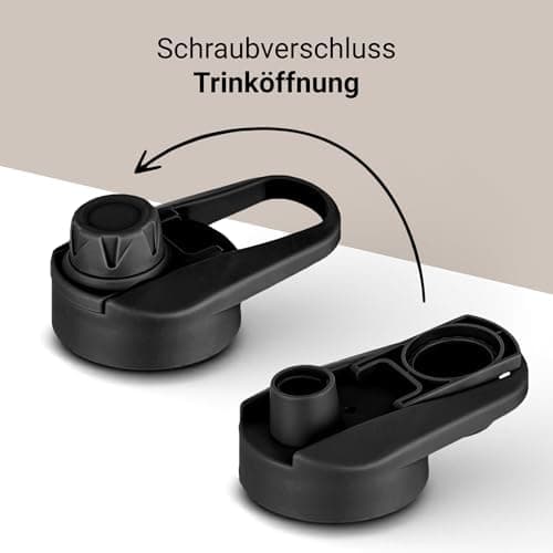 Vinsun Ersatz-Deckel Set für Edelstahl Trinkflaschen - Strohhalme passend 500ml/750ml/1000ml - auslaufsicher Reinigungsb