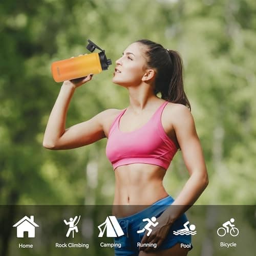 Edelstahl Trinkflasche 1.2L BPAfrei-Thermoskanne-Vakuum Doppelwandisolierung für Sport Campings-Reise-Kohlensäure Geeign