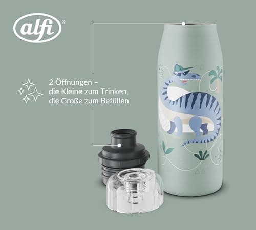 ALFI Kids ISO BOTTLE 350ml - Idas Schule der Magischen Tiere - Isoliertrinkflasche Kinder Edelstahl - hält 12 Stunden he