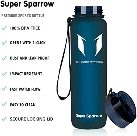 Super Sparrow BPA-frei Wasserflasche - 500ml - Ideale für Sport und Outdoor - Nachhaltig ClimatePartner certified