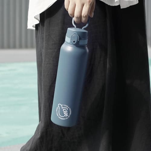 Thermosflasche UZSPACE Waldgrün Kinder 700ml Isolierte Edelstahl Trinkflasche 100% Auslaufsicher Outdoor Fitness Schule