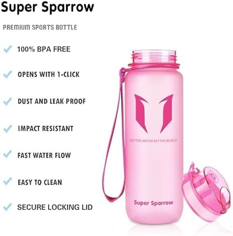Super Sparrow BPA-frei Wasserflasche - 500ml - Ideale für Sport und Outdoor - Nachhaltig ClimatePartner certified