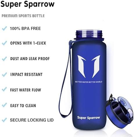 Super Sparrow BPA-frei Wasserflasche - 500ml - Ideale für Sport und Outdoor - Nachhaltig ClimatePartner certified