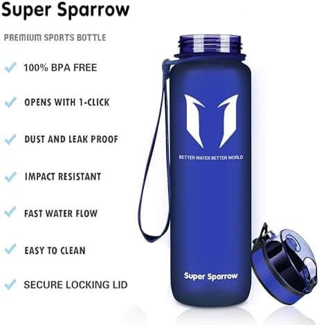 Super Sparrow BPA-frei Wasserflasche - 500ml - Ideale für Sport und Outdoor - Nachhaltig ClimatePartner certified