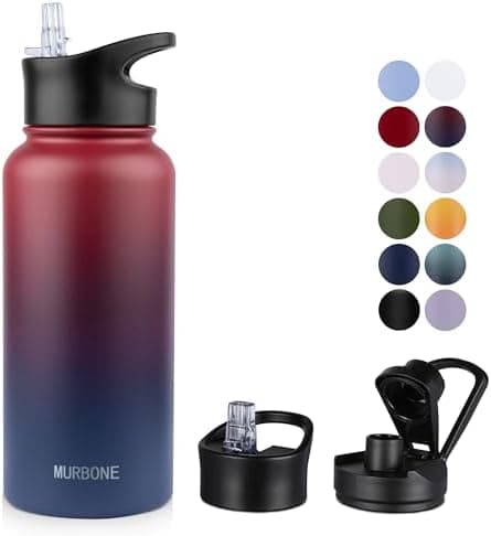 Edelstahl Trinkflasche 1.2L BPAfrei-Thermoskanne-Vakuum Doppelwandisolierung für Sport Campings-Reise-Kohlensäure Geeign