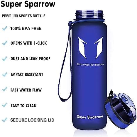 Super Sparrow BPA-frei Wasserflasche - 500ml - Ideale für Sport und Outdoor - Nachhaltig ClimatePartner certified