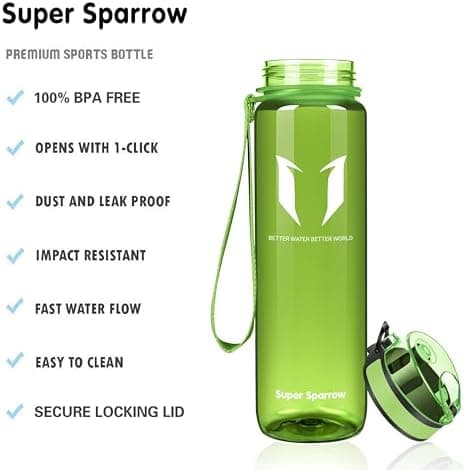 Super Sparrow BPA-frei Wasserflasche - 500ml - Ideale für Sport und Outdoor - Nachhaltig ClimatePartner certified