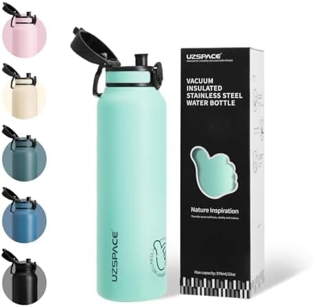 Thermosflasche UZSPACE Waldgrün Kinder 700ml Isolierte Edelstahl Trinkflasche 100% Auslaufsicher Outdoor Fitness Schule