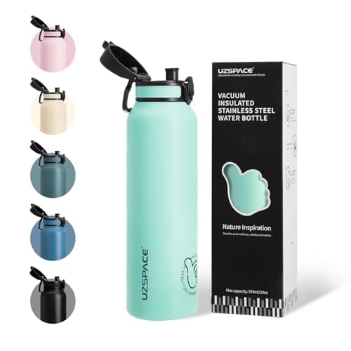 Thermosflasche UZSPACE Waldgrün Kinder 700ml Isolierte Edelstahl Trinkflasche 100% Auslaufsicher Outdoor Fitness Schule