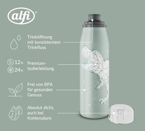 ALFI Kids ISO BOTTLE 350ml - Idas Schule der Magischen Tiere - Isoliertrinkflasche Kinder Edelstahl - hält 12 Stunden he