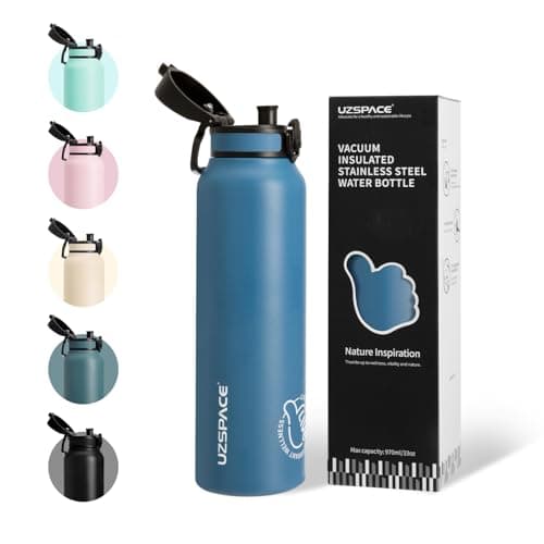Thermosflasche UZSPACE Waldgrün Kinder 700ml Isolierte Edelstahl Trinkflasche 100% Auslaufsicher Outdoor Fitness Schule