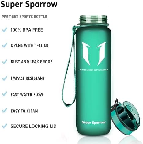 Super Sparrow BPA-frei Wasserflasche - 500ml - Ideale für Sport und Outdoor - Nachhaltig ClimatePartner certified