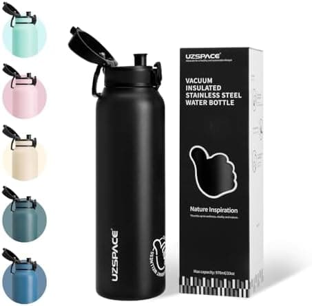 Thermosflasche UZSPACE Waldgrün Kinder 700ml Isolierte Edelstahl Trinkflasche 100% Auslaufsicher Outdoor Fitness Schule