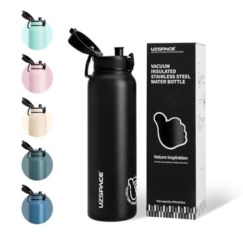 Thermosflasche UZSPACE Waldgrün Kinder 700ml Isolierte Edelstahl Trinkflasche 100% Auslaufsicher Outdoor Fitness Schule