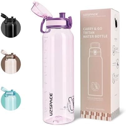UZSPACE Kinder Trinkflasche 600ml - Sportlich, Auslaufsicher & Spülmaschinenfest zur Schule und Outdoor aktivarten für M