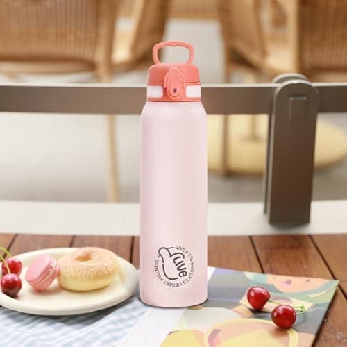 Thermosflasche UZSPACE Waldgrün Kinder 700ml Isolierte Edelstahl Trinkflasche 100% Auslaufsicher Outdoor Fitness Schule