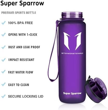 Super Sparrow BPA-frei Wasserflasche - 500ml - Ideale für Sport und Outdoor - Nachhaltig ClimatePartner certified