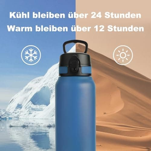 Thermosflasche UZSPACE Waldgrün Kinder 700ml Isolierte Edelstahl Trinkflasche 100% Auslaufsicher Outdoor Fitness Schule