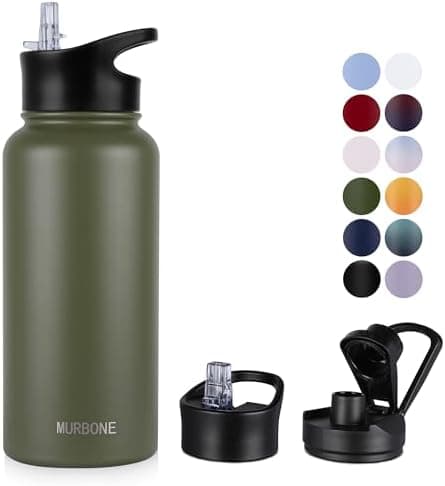 Edelstahl Trinkflasche 1.2L BPAfrei-Thermoskanne-Vakuum Doppelwandisolierung für Sport Campings-Reise-Kohlensäure Geeign