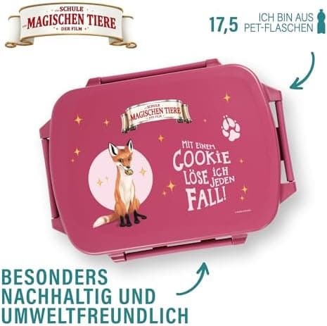AWAVE Henrietta Snackbox Brotdose Kinder rPET Grün – Unterteilung, Auslaufsicher, Pausenbox für Schule und Picknick