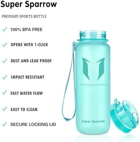 Super Sparrow BPA-frei Wasserflasche - 500ml - Ideale für Sport und Outdoor - Nachhaltig ClimatePartner certified
