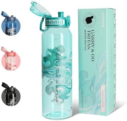 UZSPACE Kinder Trinkflasche 600ml - Sportlich, Auslaufsicher & Spülmaschinenfest zur Schule und Outdoor aktivarten für M