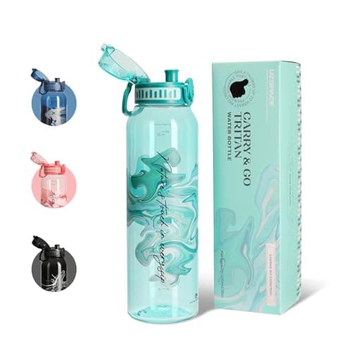 UZSPACE Kinder Trinkflasche 600ml - Sportlich, Auslaufsicher & Spülmaschinenfest zur Schule und Outdoor aktivarten für M
