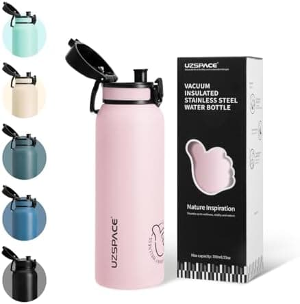 Thermosflasche UZSPACE Waldgrün Kinder 700ml Isolierte Edelstahl Trinkflasche 100% Auslaufsicher Outdoor Fitness Schule