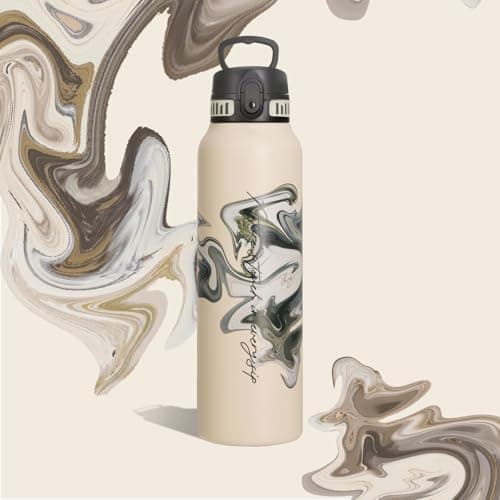 Thermosflasche UZSPACE Waldgrün Kinder 700ml Isolierte Edelstahl Trinkflasche 100% Auslaufsicher Outdoor Fitness Schule