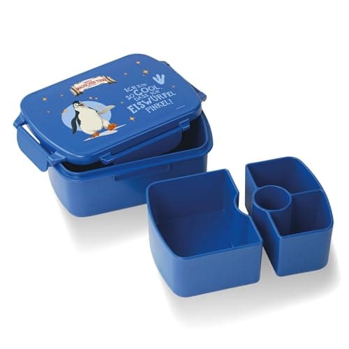 AWAVE Henrietta Snackbox Brotdose Kinder rPET Grün – Unterteilung, Auslaufsicher, Pausenbox für Schule und Picknick